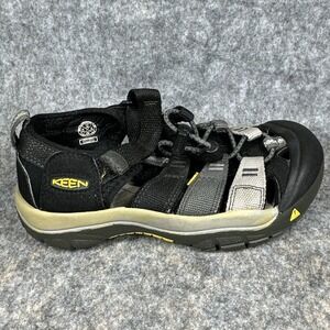 Keen Youth 13 Newport H2 Sandals Washable Black Canvas Elastic Sandals 1020348